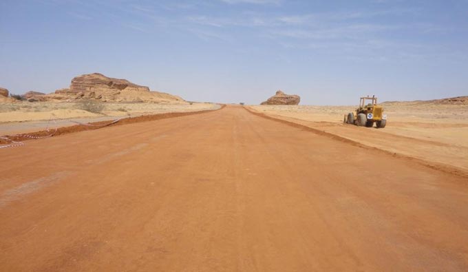 Multilayer Road Stabilization - Madain Saleh, Saudi Arabia
