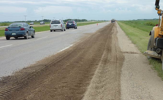 Highway Road Shoulder Stabilization - Saskatoon, Canada
