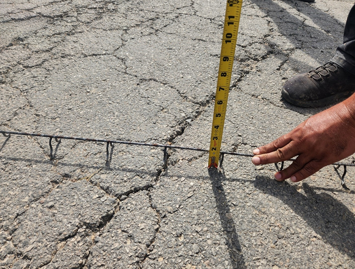 Apartment complex reclaim ashpalt in place